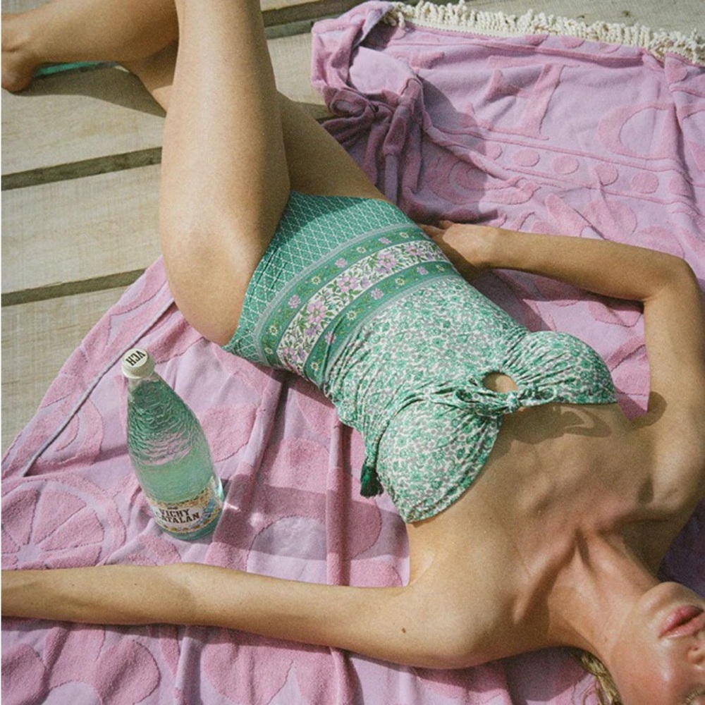 Spell Green Floral One-Piece Swim Suit